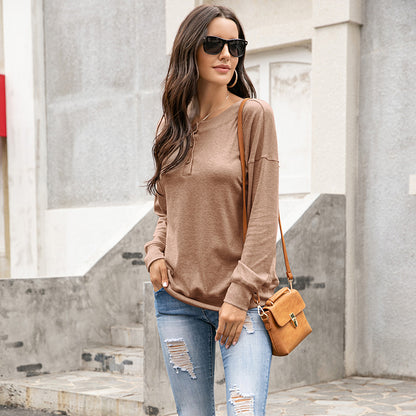 Button Up Lux Long Sleeve Top