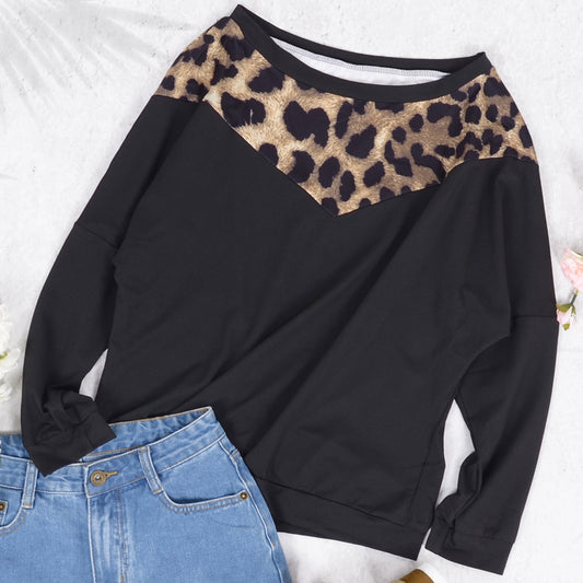 Cheetah Print Lux Long Sleeve Top