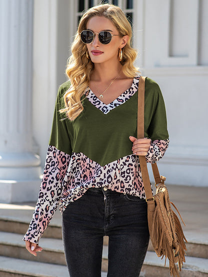 V Neck Color Block Tee