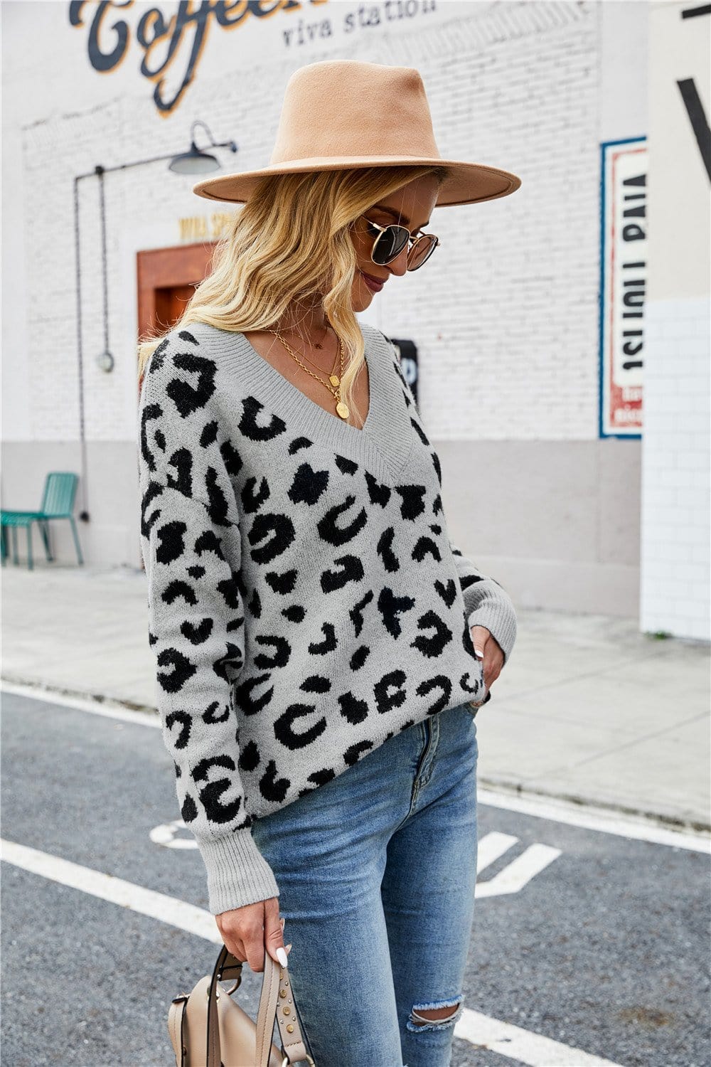 Animal print hot sale sweater outfit