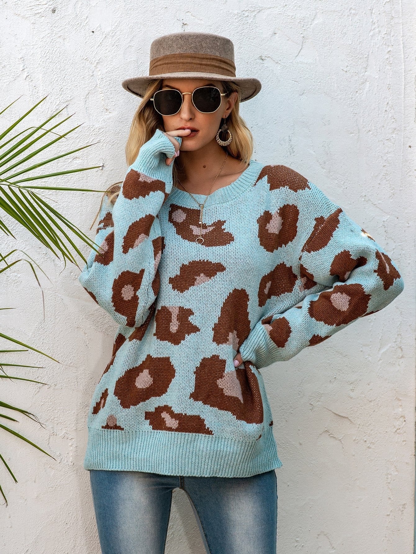 Leopard on sale knit sweater