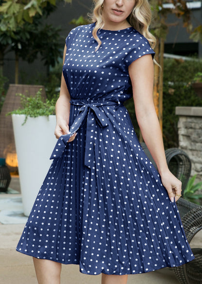 Polka Dot Cap Sleeve Dress