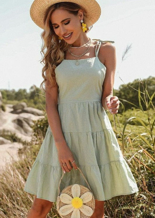 Tie back 2024 summer dress