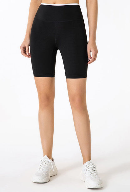 High Rise Contrast Fitness Bike Shorts