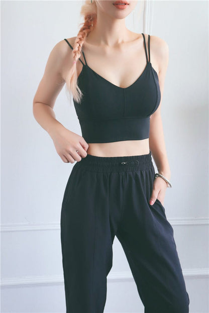 Scoop Double Strap Longline Sports Bra Tank