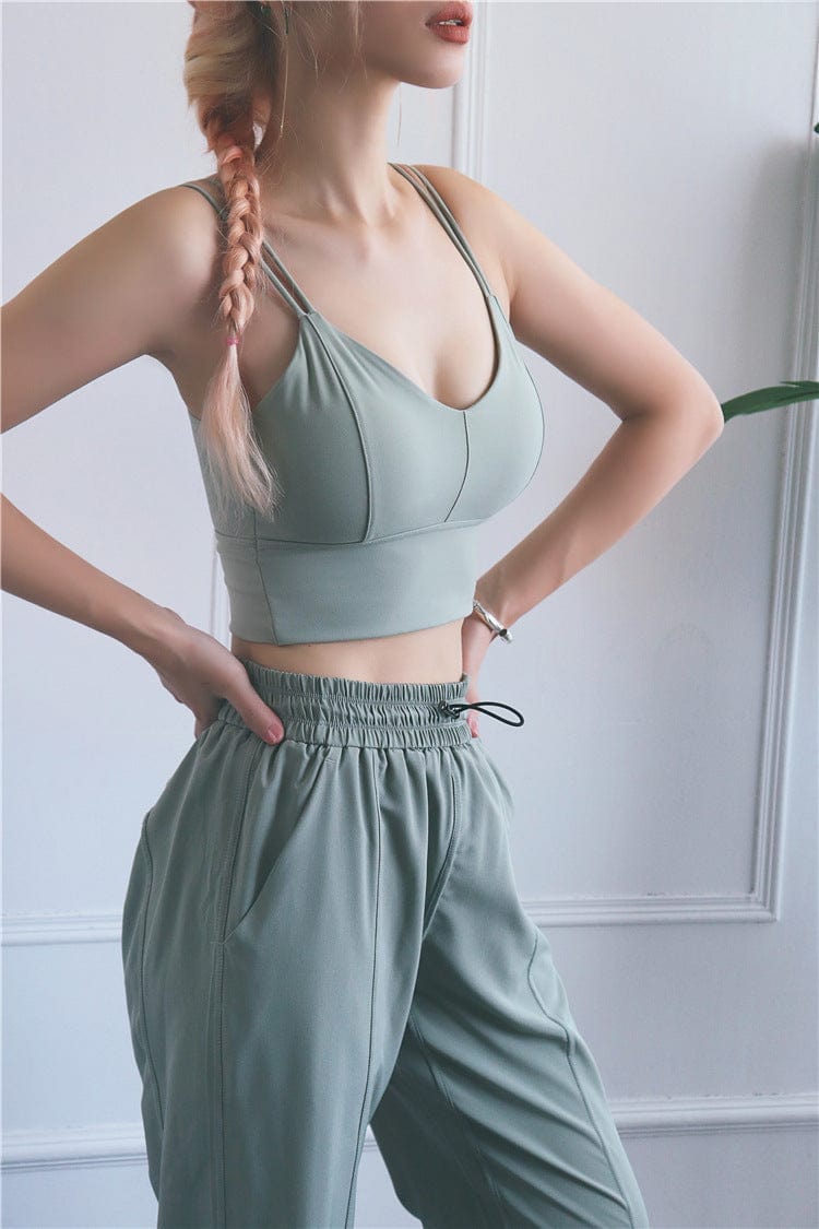 Scoop Double Strap Longline Sports Bra Tank