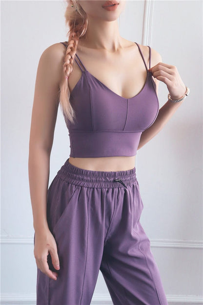 Scoop Double Strap Longline Sports Bra Tank