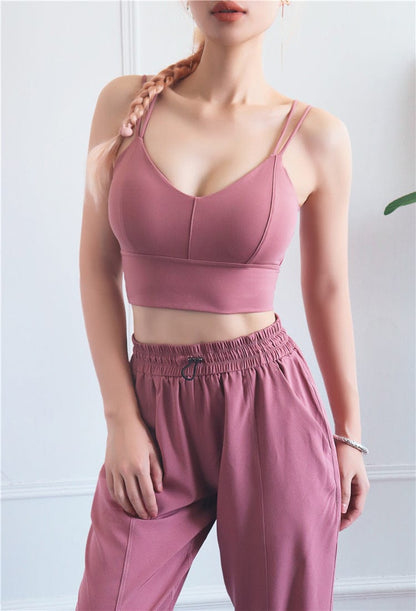 Scoop Double Strap Longline Sports Bra Tank