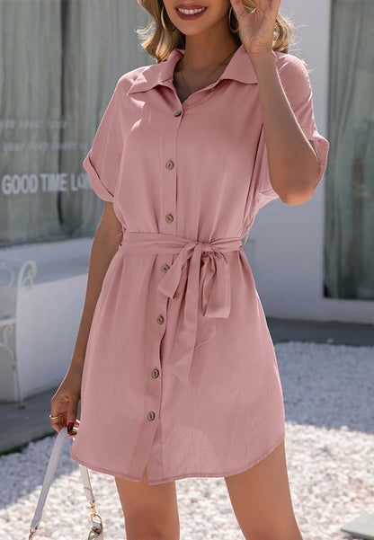 Button Down Collared Shirt Dress