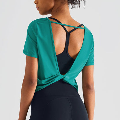 Twist Open Back Loose Fitted Shirt