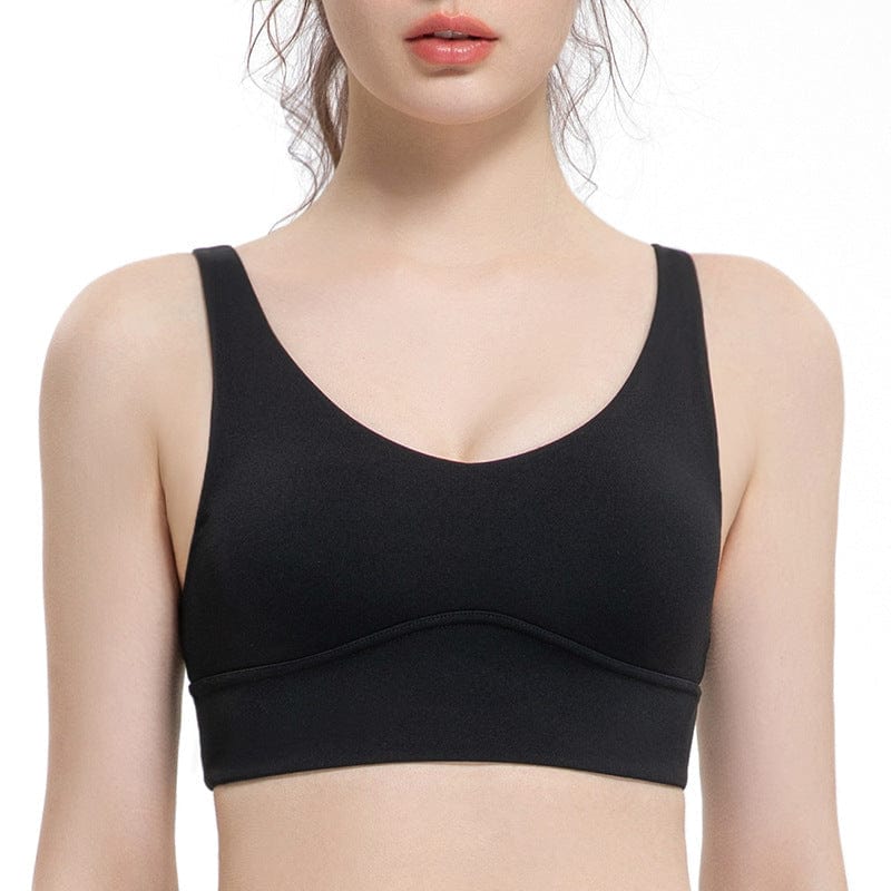 Cross Straps V-Neck Sports Bra