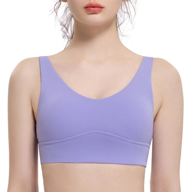 Cross Straps V-Neck Sports Bra