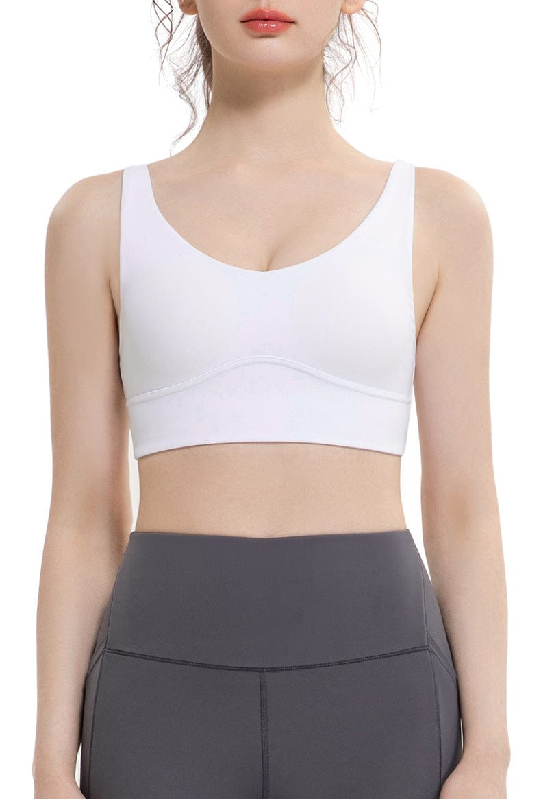 Cross Straps V-Neck Sports Bra