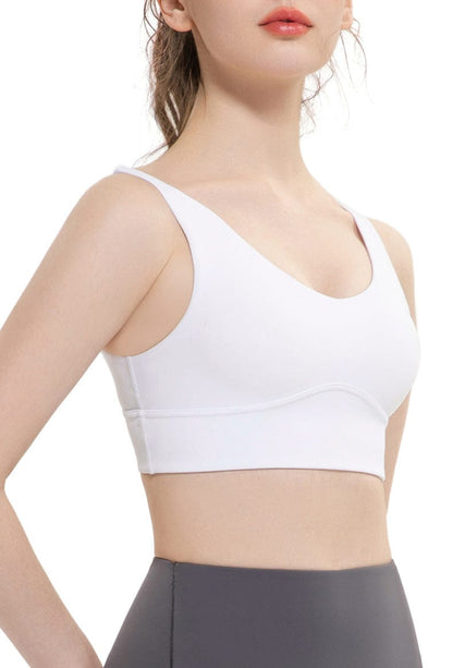 Cross Straps V-Neck Sports Bra