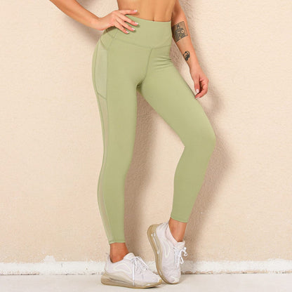 Mid Rise Mesh Paneling Leggings