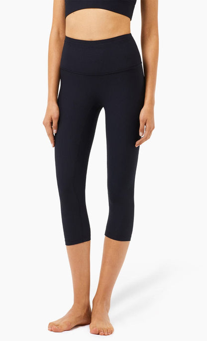 High Rise Cropped Leggings w/ Seamings