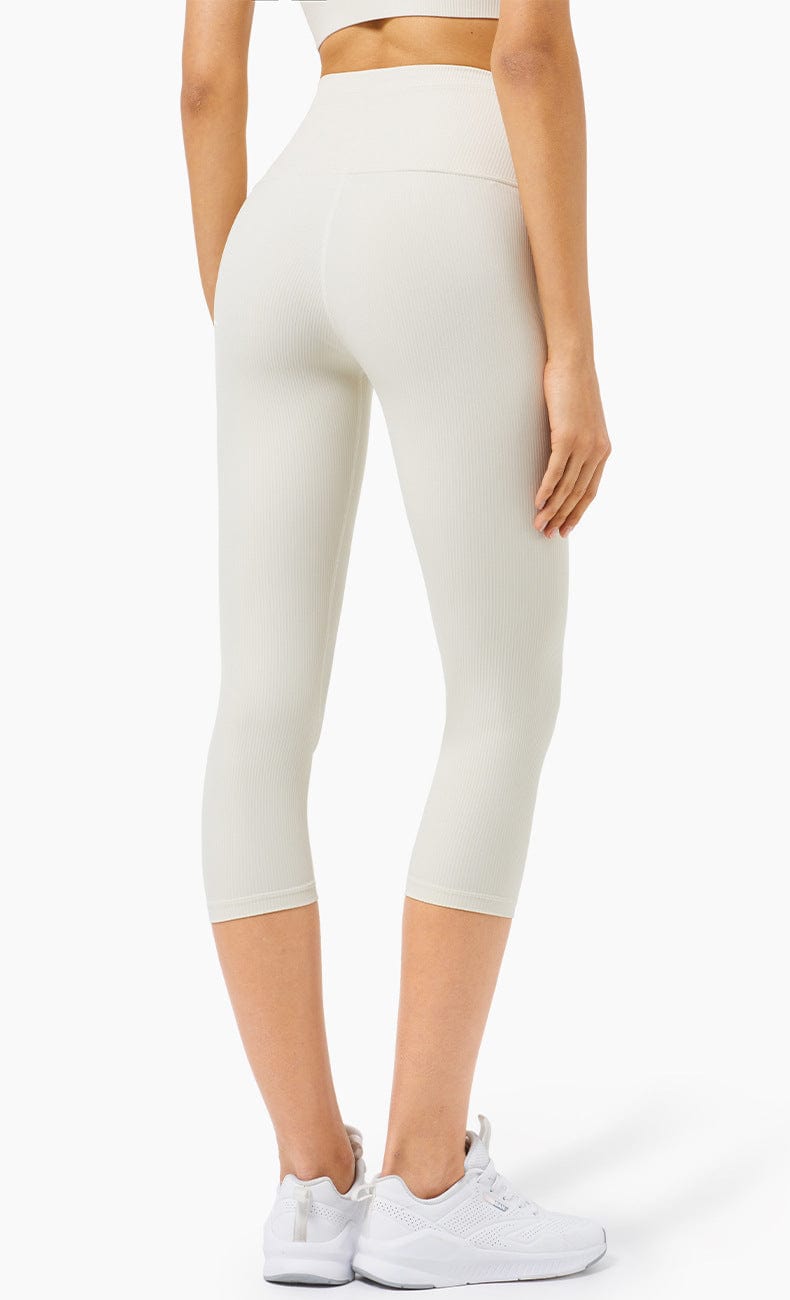 High Rise Cropped Leggings w/ Seamings