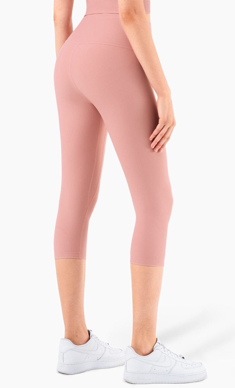 High Rise Cropped Leggings w/ Seamings