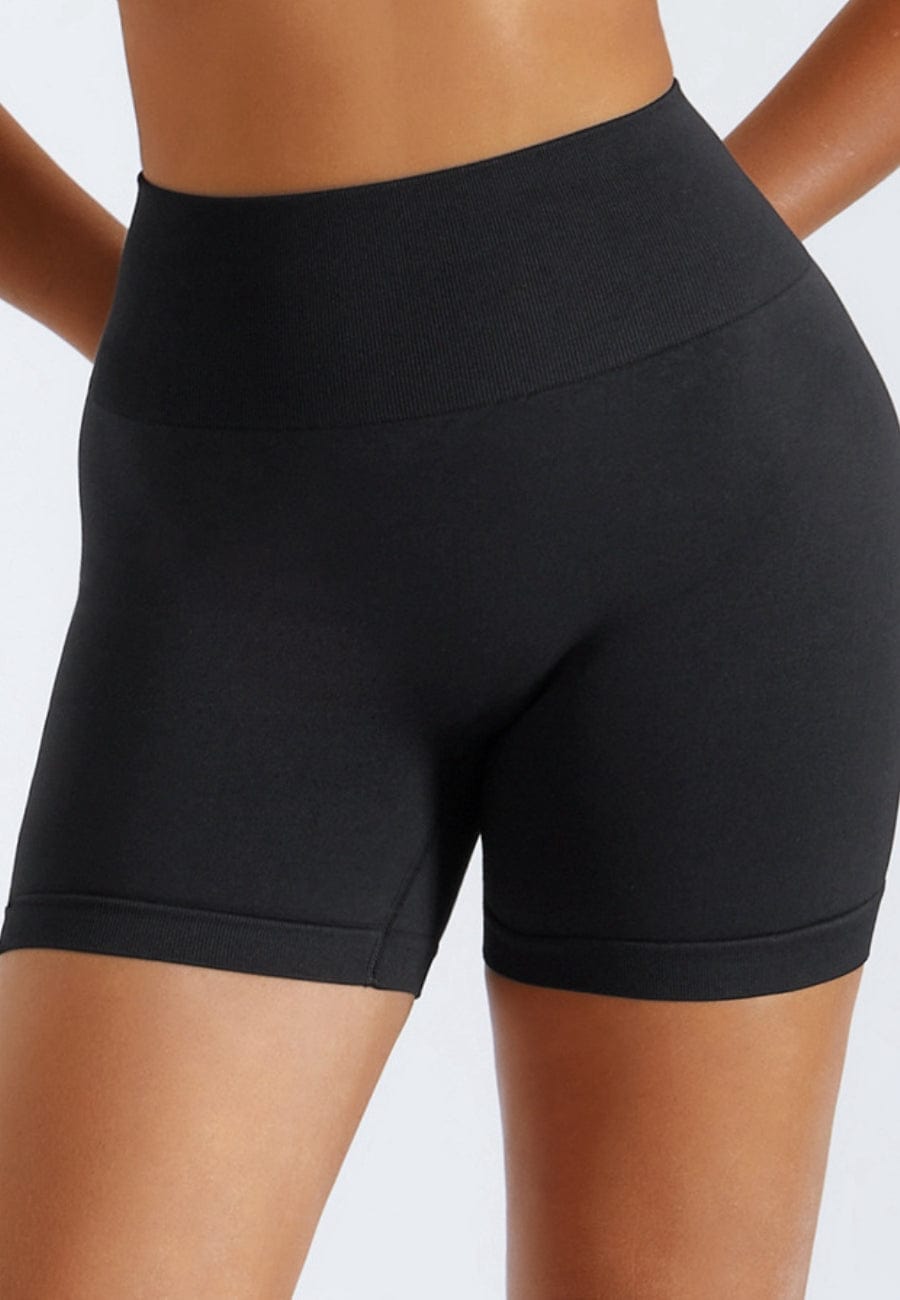 Pantalones cortos de entrenamiento de tiro alto para ciclistas