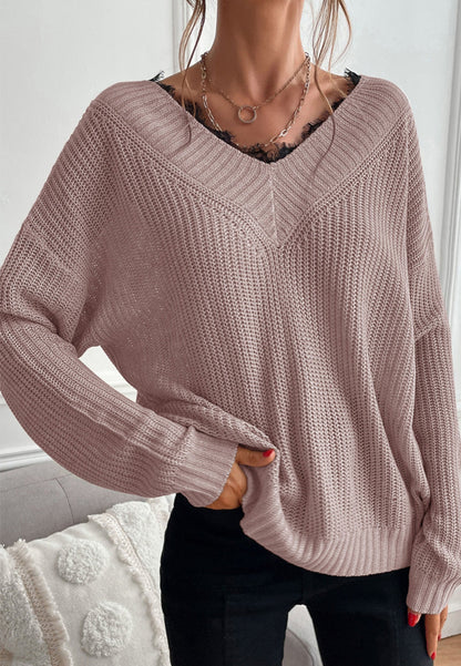 Lace Trim Classic Sweater