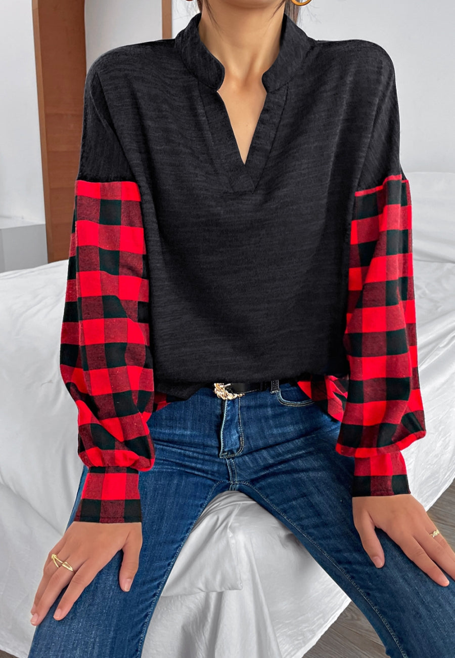 Women's buffalo check clearance sweater