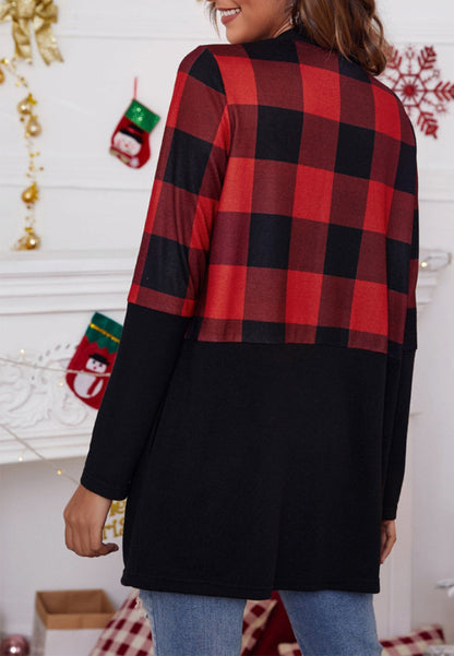 Two Tone Buffalo Plaid Cardigan