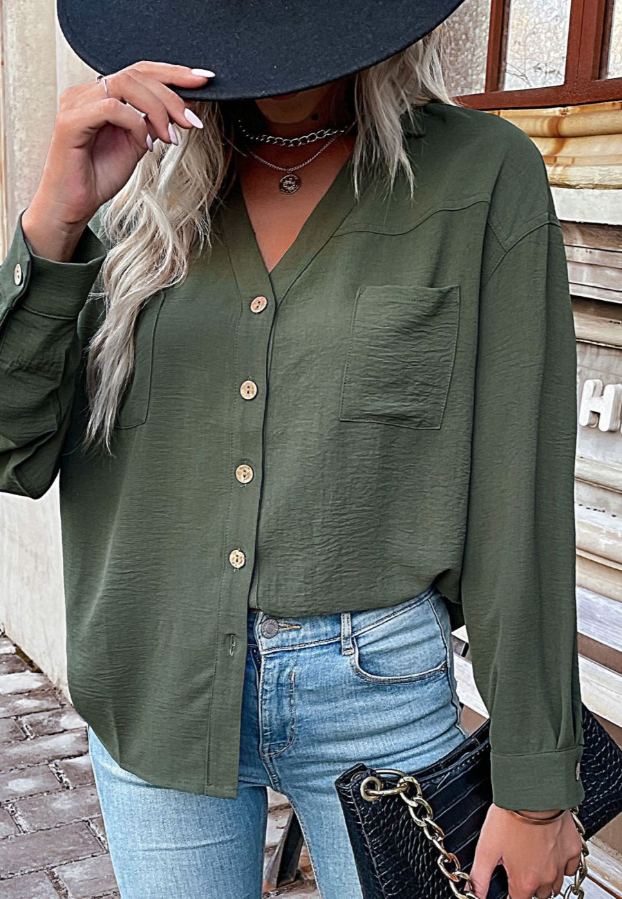 Button Down Patch Pocket Shirt