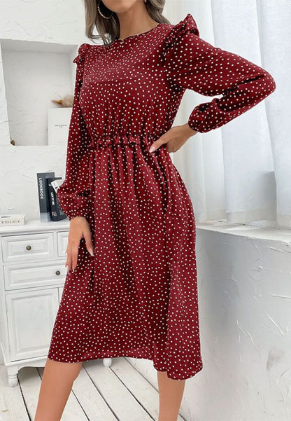 Polka Dot Button Back Dress