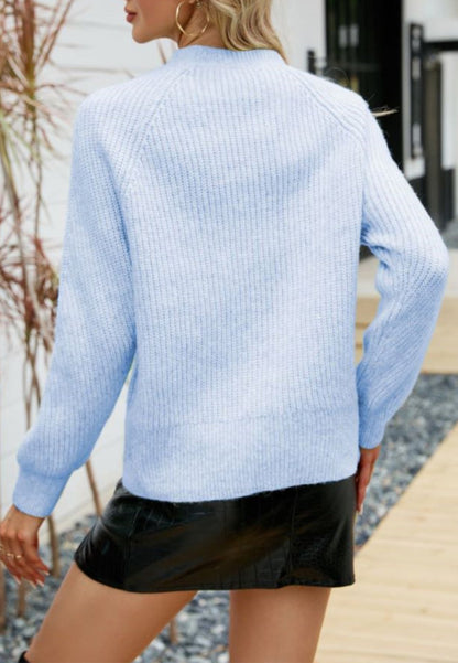 Solid Color Cozy Knit Sweater