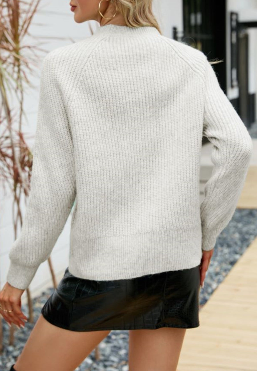 Solid Color Cozy Knit Sweater