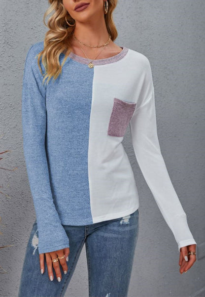 Half Color Block Sweater