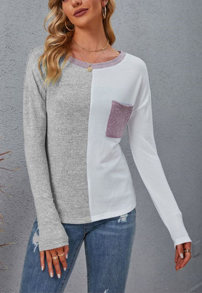 Half Color Block Sweater