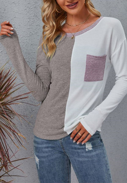 Half Color Block Sweater