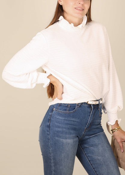 Mock Neck Long Sleeve Top