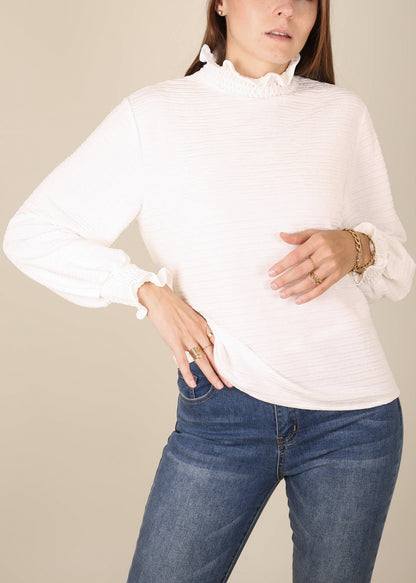 Mock Neck Long Sleeve Top