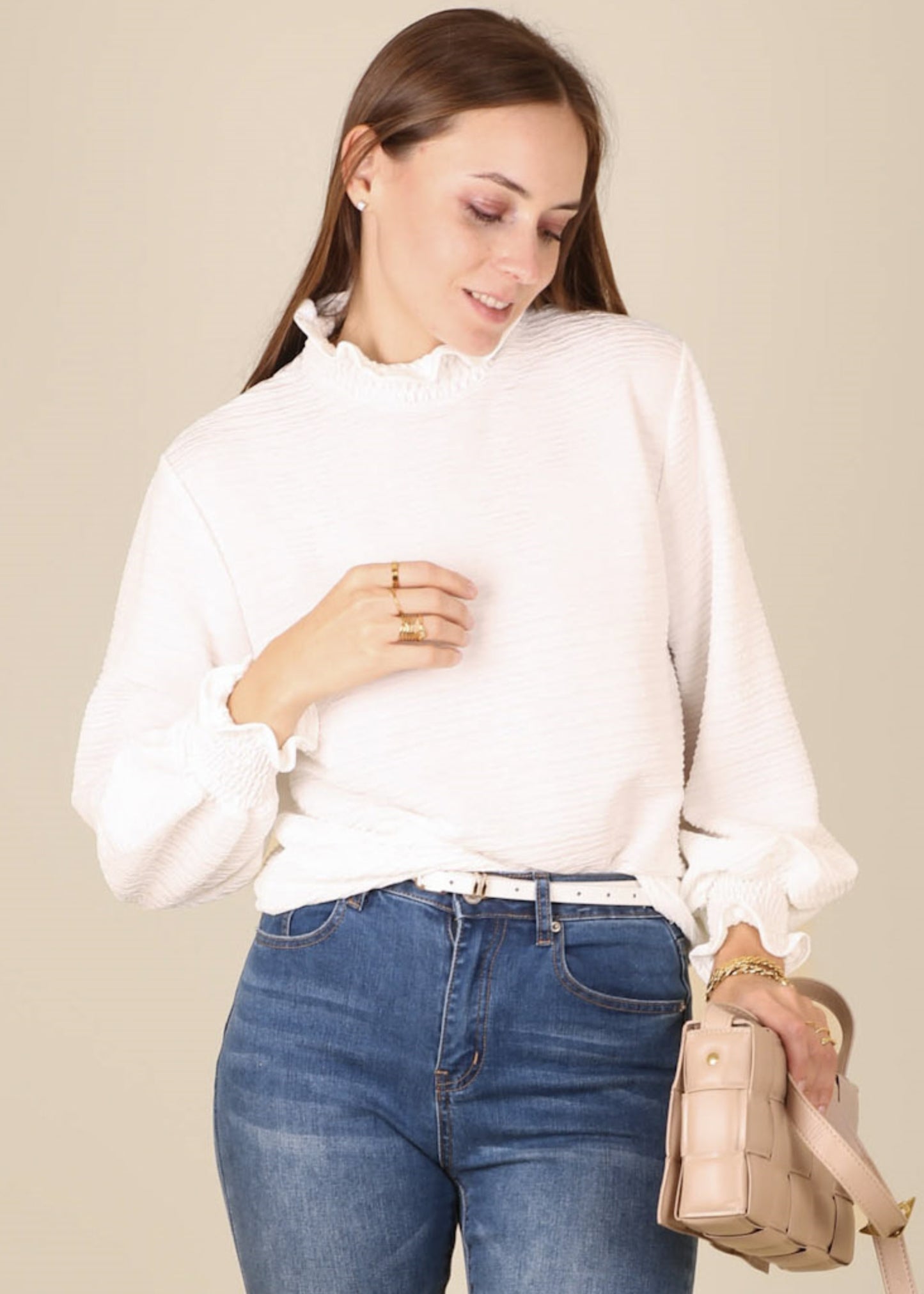 Mock Neck Long Sleeve Top