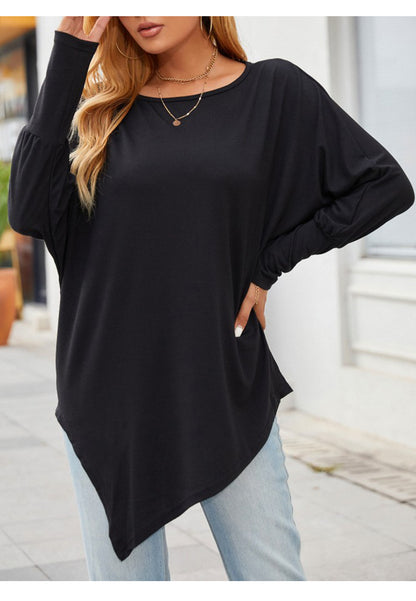 Asymmetrical Hem Side Slit Top