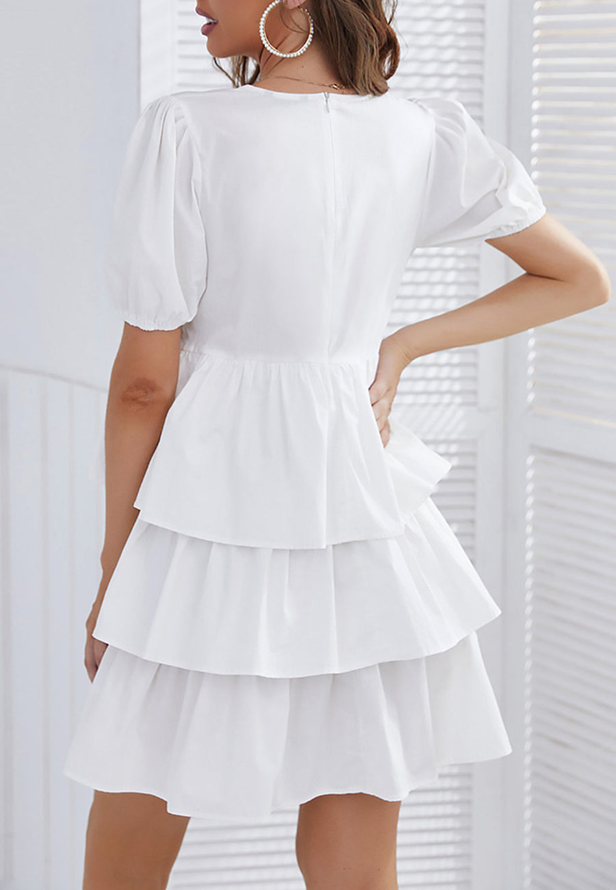 Puff Sleeve Tiered Summer Dress