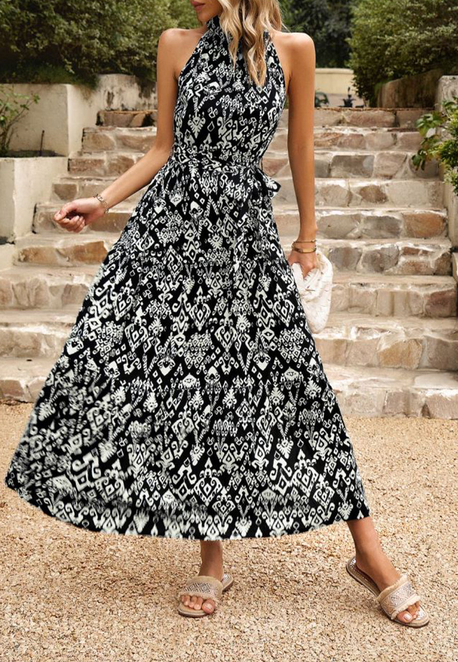 Geometric pattern 2024 maxi dress