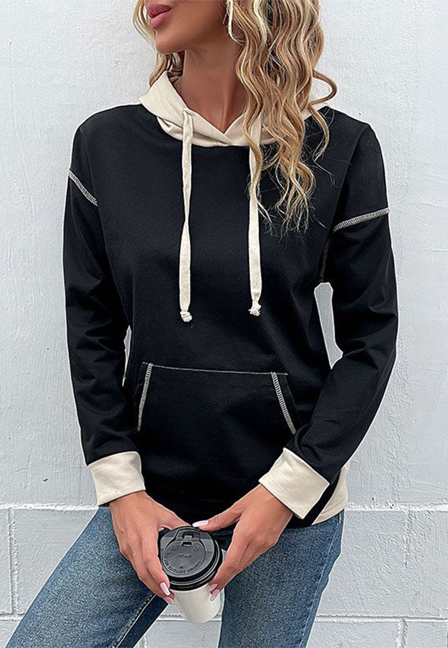 Contrast sale stitch hoodie