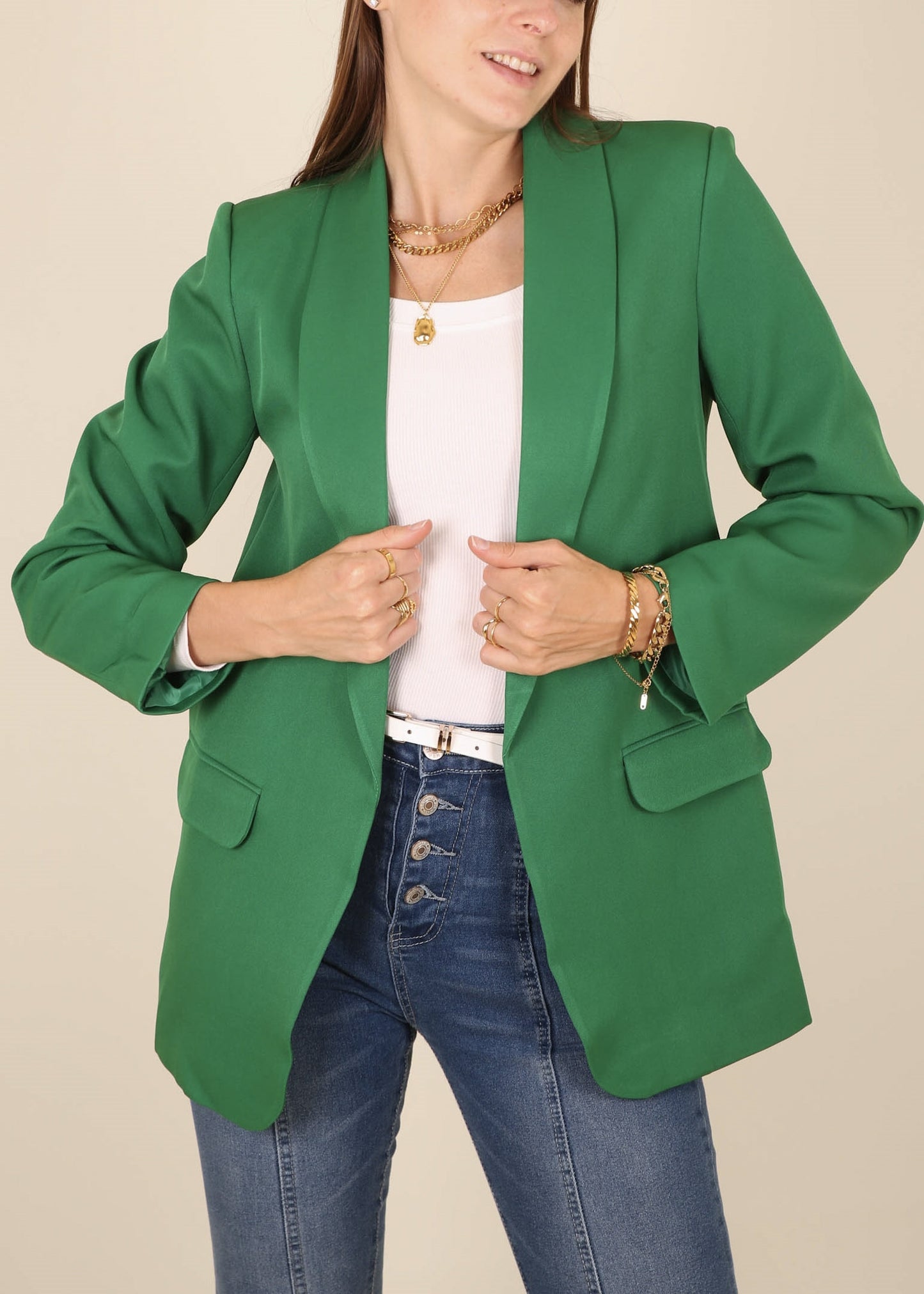 Classic Open Front Blazer