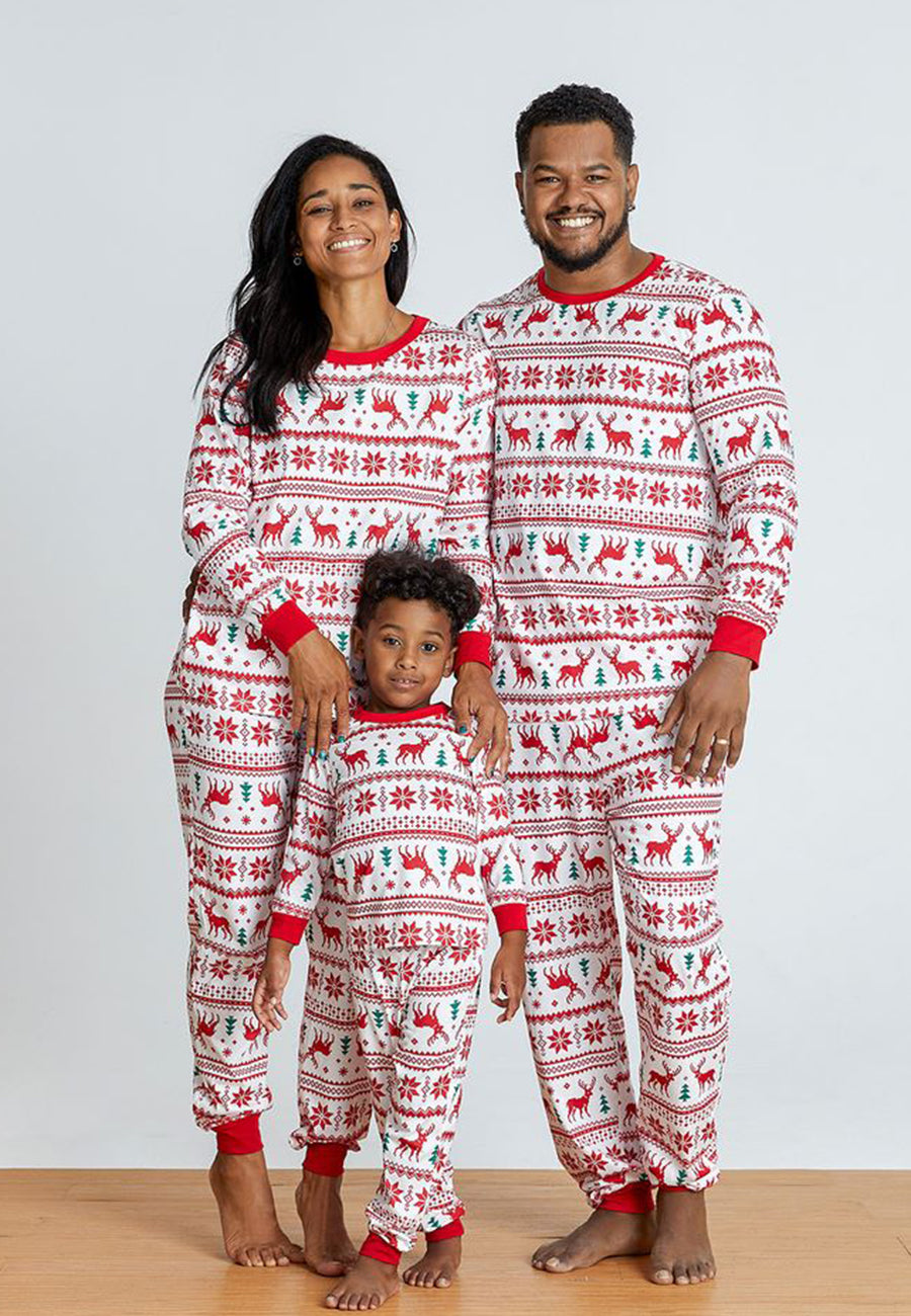 Multi-Pattern Christmas Pajama Set