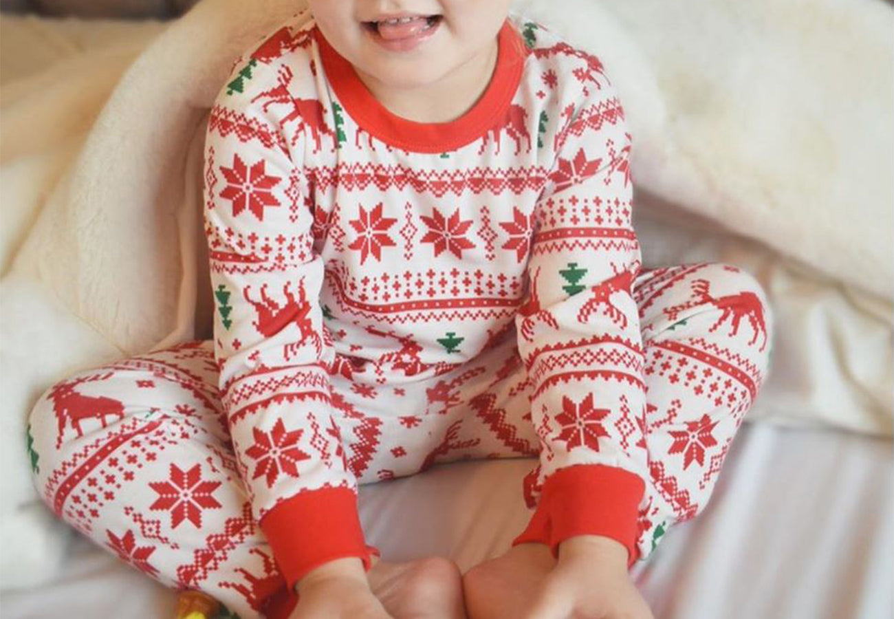 Multi-Pattern Christmas Pajama Set