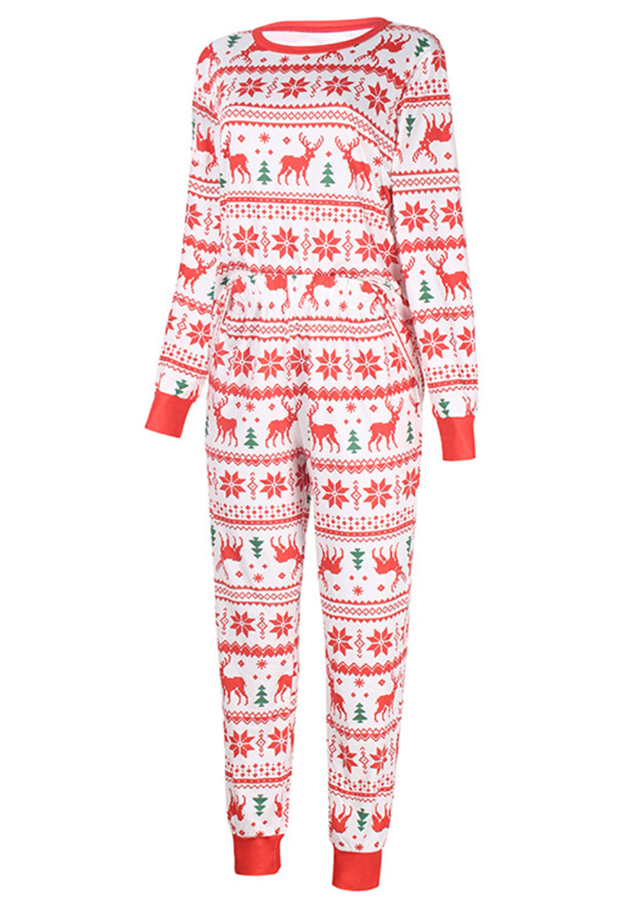 Multi-Pattern Christmas Pajama Set