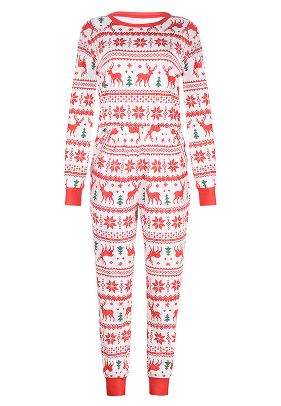 Multi-Pattern Christmas Pajama Set