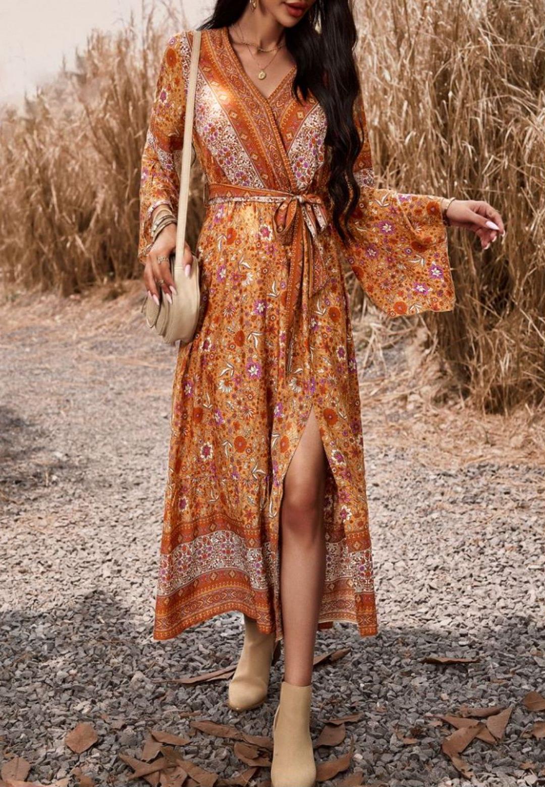 Mid length outlet boho dresses