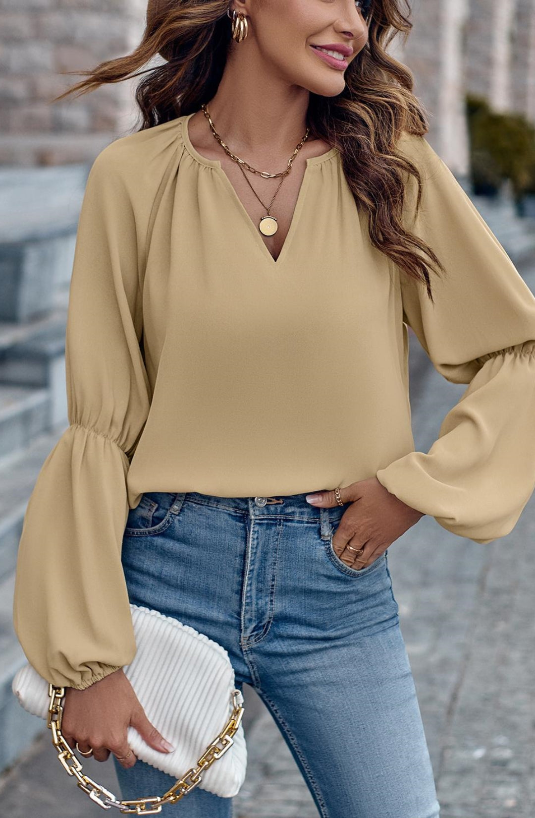 new model puff sleeve blouse