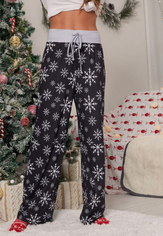 Pantalones de pijama con estampado navideño