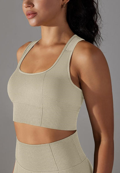 Textured Racerback Sports Bra