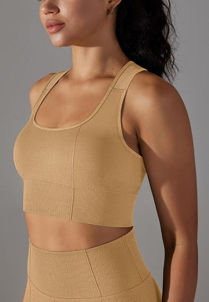 Textured Racerback Sports Bra